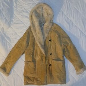 Tan Faux Fur Lined Coat